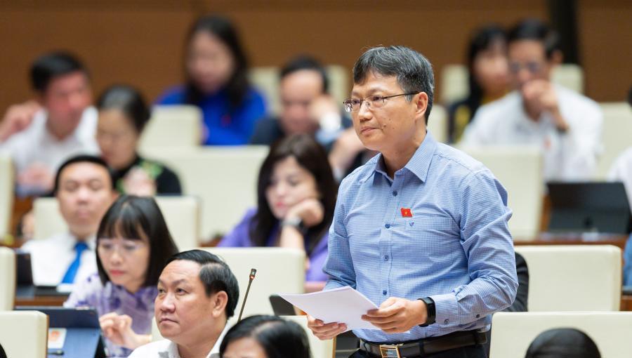 Đại biểu Lê Hoàng Hải - Đoàn đại biểu Quốc hội tỉnh Đồng Nai phát biểu tại phiên thảo luận. Ảnh: Quochoi.vn
