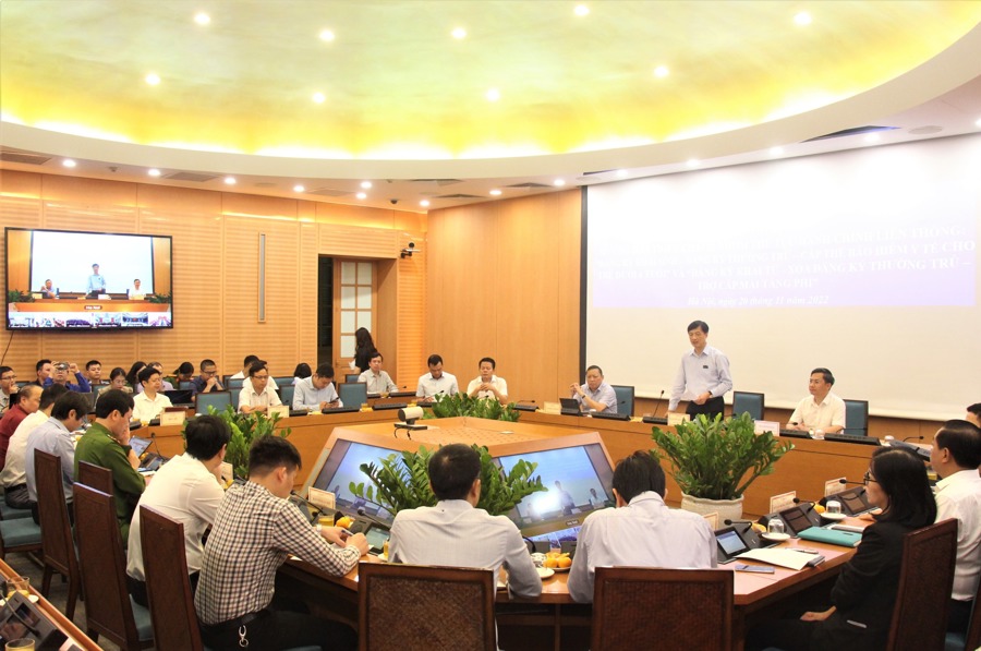 Các đại biểu dự hội nghị tập huấn tại điểm cầu TP Hà Nội.