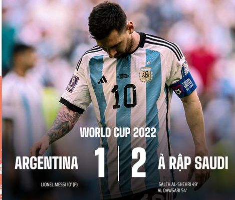 Saudi Arabia vừa gây cơn “địa chấn” tại Qatar khi lội ngược dòng giành chiến thắng 2-1trước Argentina. Ảnh Goal