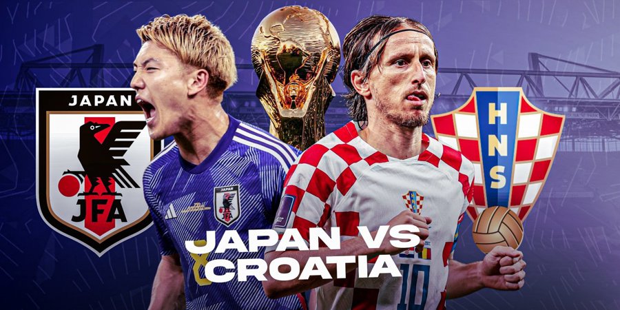 Trận Nhật Bản & Croatia diễn ra  lúc 22h ngày 5/12. Ảnh  Khel Nows