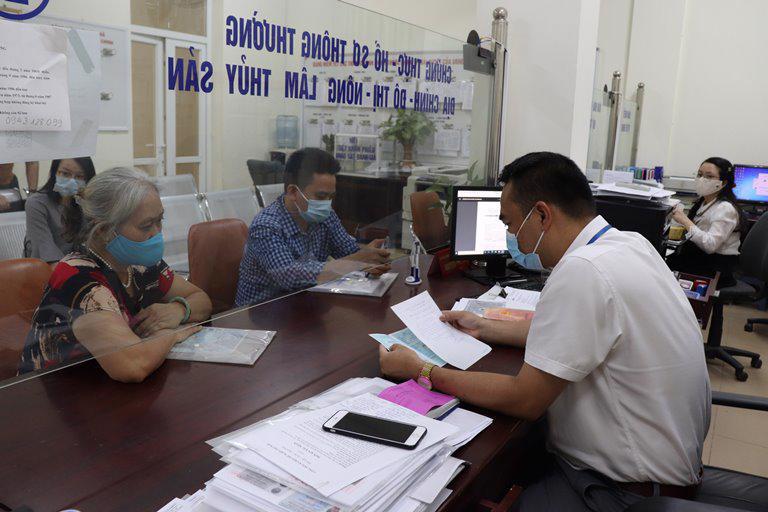 Bộ phận Một cửa của UBND phường Đại Kim (quận Hoàng Mai) được người dân đánh giá cao. Ảnh HM.