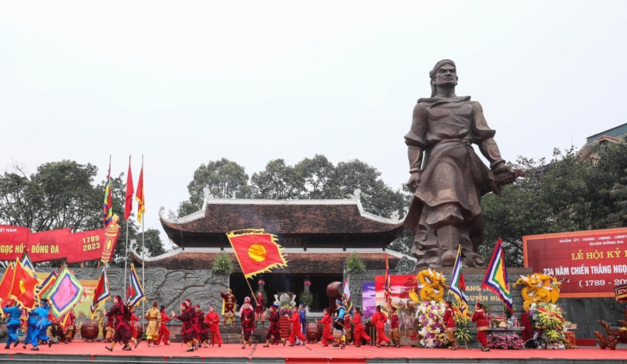 Lễ hội kỷ niệm 234 năm Chiến thắng Ngọc Hồi - Đống Đa diễn ra trong một ngày với nhiều nghi thức thiêng liêng