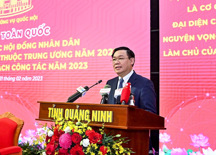 Chủ tịch Quốc hội Vương Đình Huệ phát biểu bế mạc Hội nghị