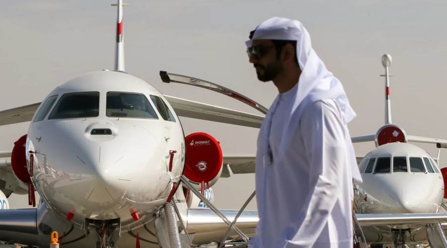 Hình ảnh máy bay phản lực Dassault Falcon tại Dubai, Các Tiểu vương quốc Ả Rập Thống nhất. Nguồn: CNBC