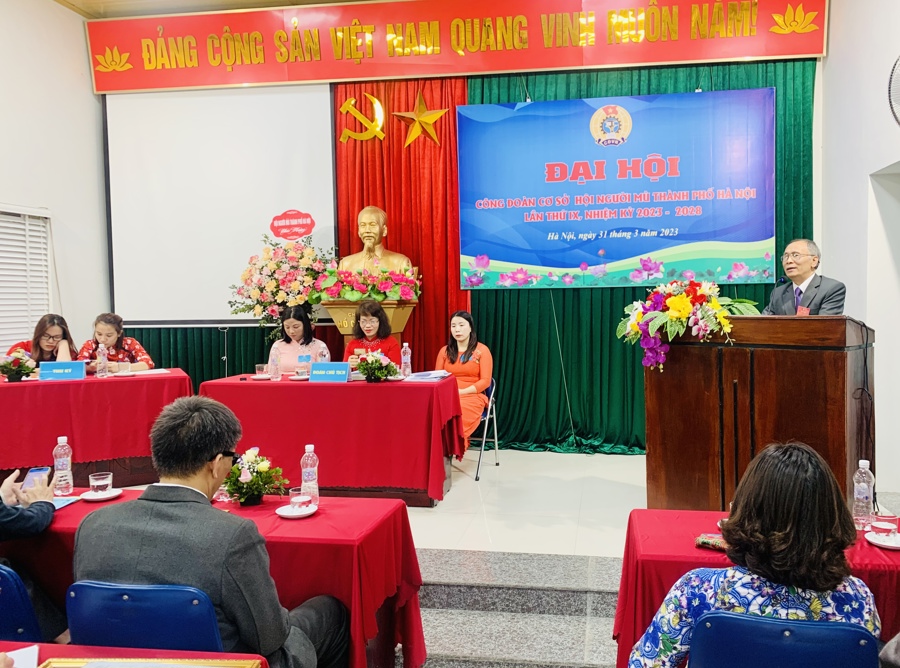 Công đoàn Hội Người mù TP Hà Nội tổ chức Đại hội lần thứ IX, nhiệm kỳ 2023-2028