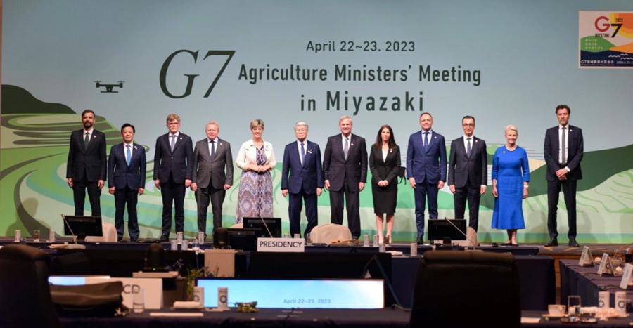 Bộ trưởng Nông nghiệp các nước G7 nhóm họp tại Nhật Bản. Ảnh: EFE