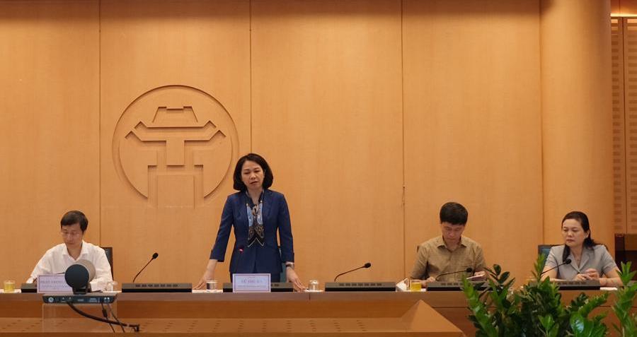Phó Chủ tịch UBND TP Vũ Thu Hà phát biểu tại hội nghị. 