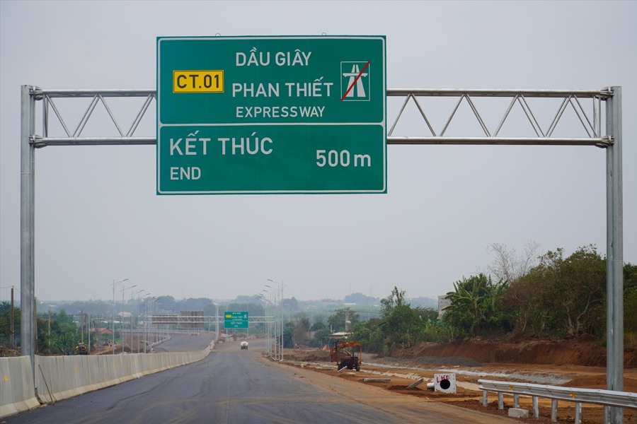 Cao tốc Phan Thiết - Dầu Giây, tháng 4/2023.