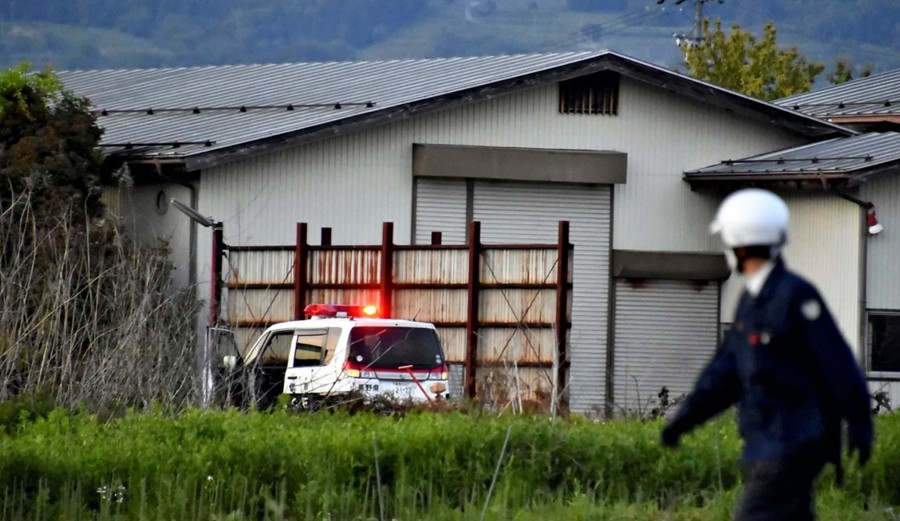 Hiện trường nơi nghi phạm đâm chết một người phụ nữ trong vụ việc ở Nakano, Nhật Bản, hôm 25/5. Ảnh: AP