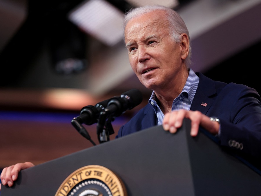 Tổng thống Mỹ Joe Biden phát biểu tại một sự kiện ở Washington, Mỹ, hôm 4/7. Ảnh: Reuters
