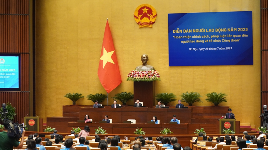 Diễn đàn Người lao động 2023 đã có 500 cán bộ công đoàn, đoàn viên, người lao động tham gia chia sẻ, bày tỏ nguyện vọng