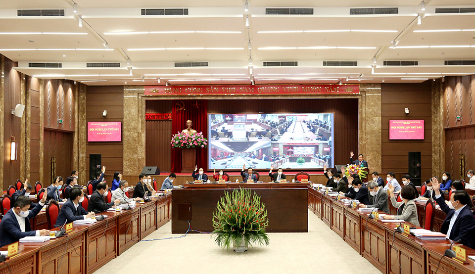 Hội nghị lần thứ 6 BCH Đảng bộ TP Hà Nội: Xem xét nhiều định hướng quan trọng cho năm 2022 - Ảnh 1
