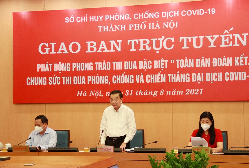 Chủ tịch UBND TP Hà Nội phát động phong trào thi đua đặc biệt “Toàn dân đoàn kết, chung sức thi đua phòng, chống và chiến thắng đại dịch Covid-19" - Ảnh 1