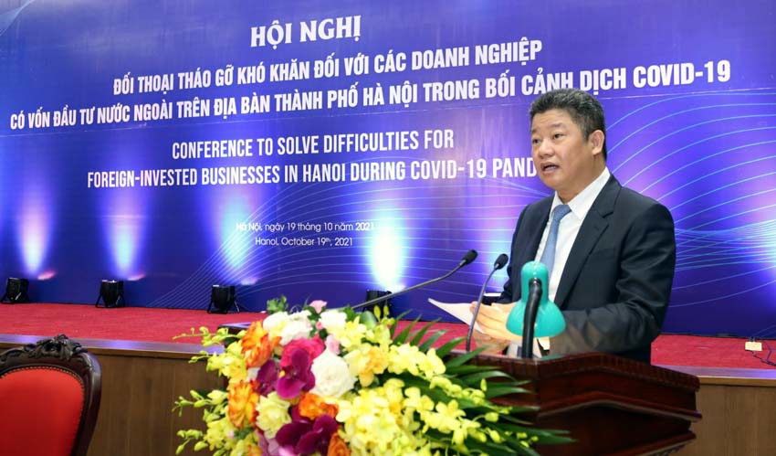 Hà Nội đối thoại tháo gỡ khó khăn cho doanh nghiệp có vốn đầu tư nước ngoài - Ảnh 5
