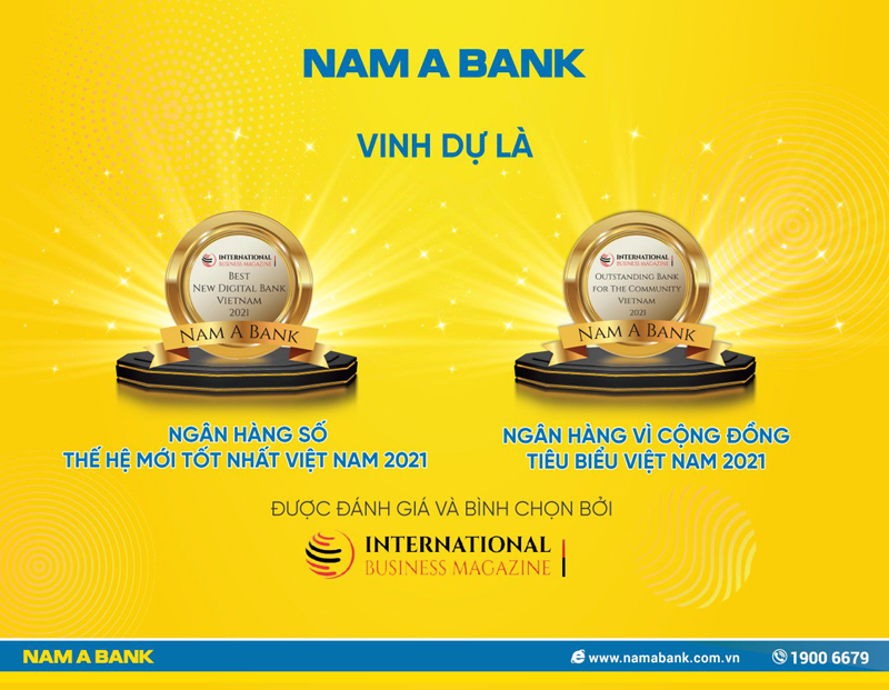 Nam A Bank nhận “cú đúp” giải thưởng quốc tế uy tín - Ảnh 1