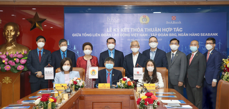 Tổng Liên đoàn Lao động Việt Nam ký kết Thỏa thuận hợp tác với Tập đoàn BRG và Ngân hàng SeABank - Ảnh 1