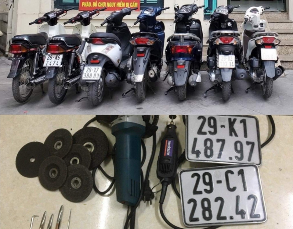 Hà Nội: Bắt giữ ổ nhóm chuyêm trộm cắp, tiêu thụ xe máy - Ảnh 1