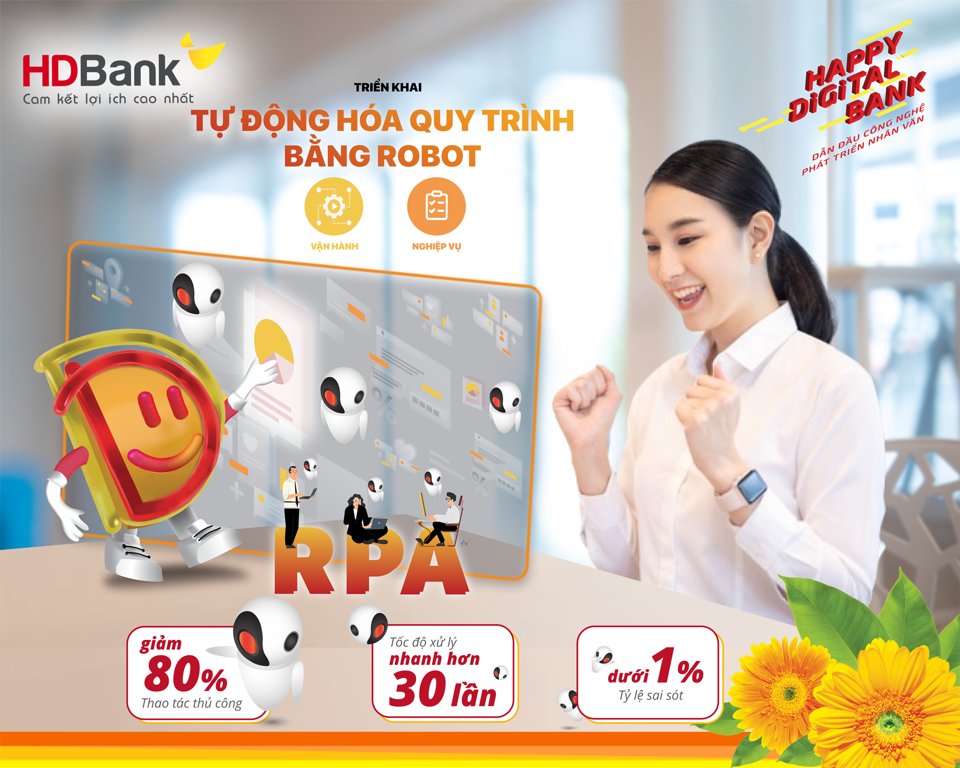 HDBank tự động hóa quy trình bằng Robot với công nghệ RPA - Ảnh 1