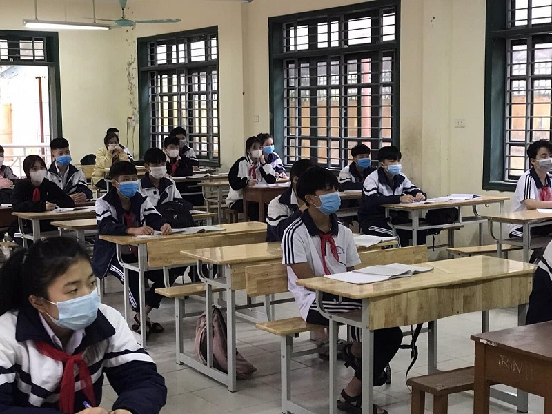 Quốc Oai: Thực hiện nghiêm quy định phòng dịch ngày đầu đón học sinh quay trở lại trường - Ảnh 1