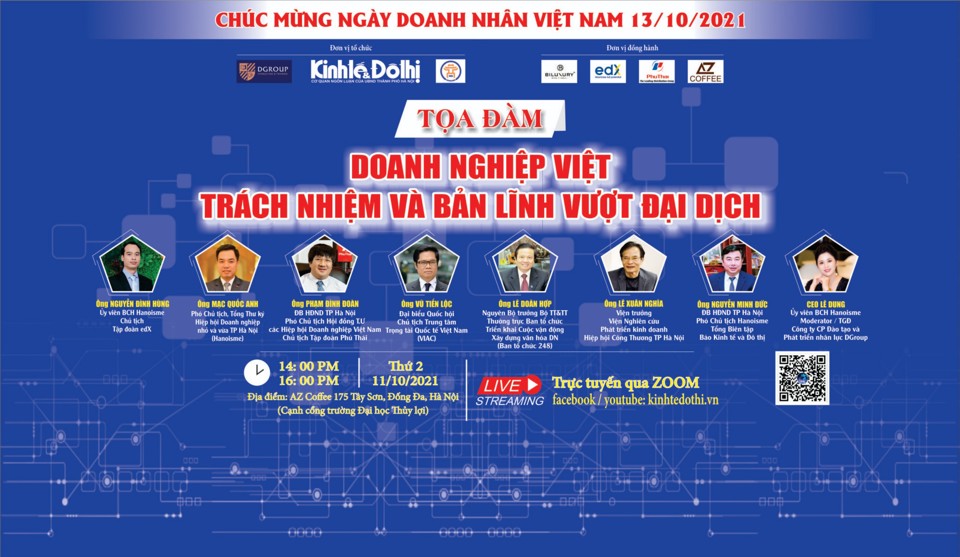 14 giờ ngày 11/10, trực tuyến “Doanh nghiệp Việt trách nhiệm và bản lĩnh vượt đại dịch” - Ảnh 1