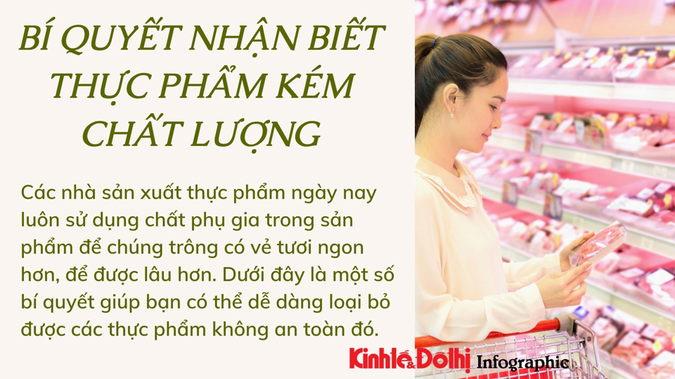 [Infographic] Bí quyết nhận biết thực phẩm kém chất lượng - Ảnh 1