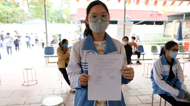 Huyện Sóc Sơn tổ chức tiêm vaccine phòng Covid-19 cho trẻ từ 15 đến 17 tuổi - Ảnh 3