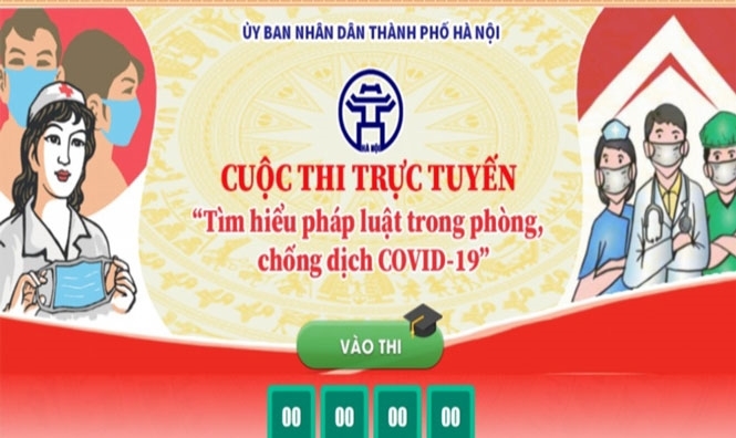 Quận Thanh Xuân: Gần 110.000 người tham gia thi tìm hiểu pháp luật trong phòng, chống dịch Covid-19 - Ảnh 1