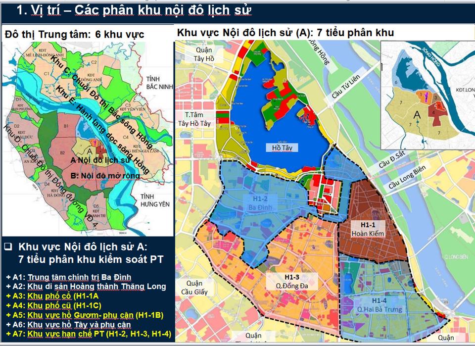 6 đồ án quy hoạch phân khu nội đô lịch sử tại Hà Nội: Sớm bàn giao bản vẽ cho các quận - Ảnh 1