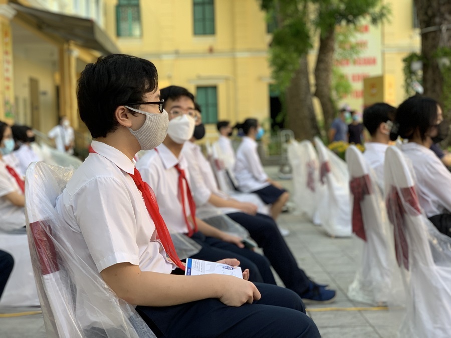 Những ấn tượng trước lễ khai giảng của học sinh Hà Nội từ điểm cầu trường THCS Trưng Vương - Ảnh 1
