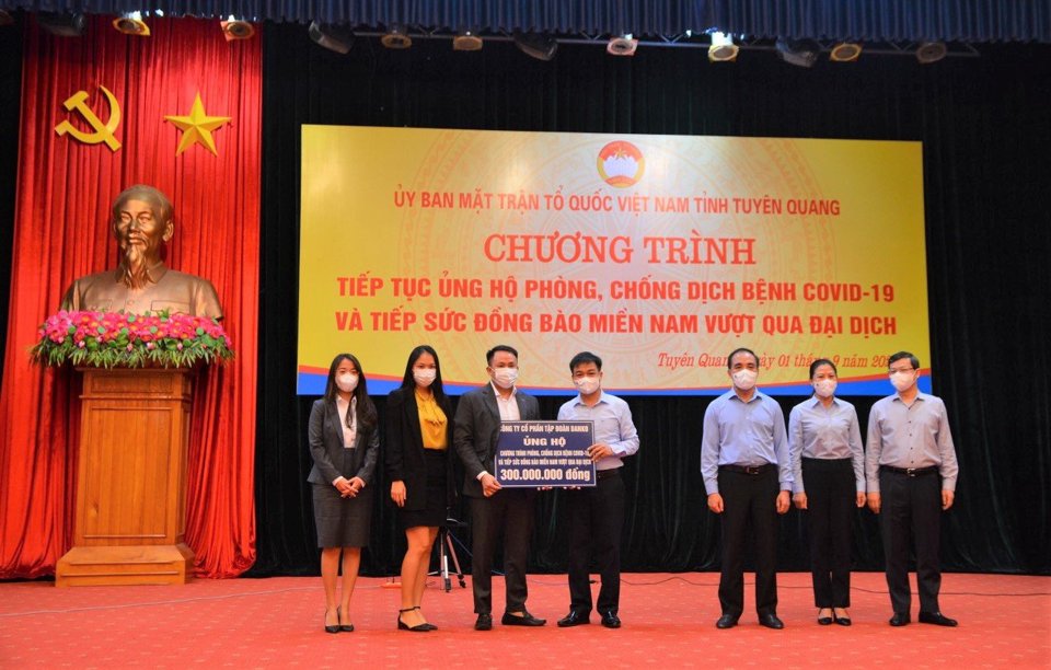 Danko Group ủng hộ 300 triệu đồng cho công tác phòng chống Covid-19 tỉnh Tuyên Quang - Ảnh 1
