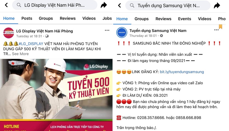 Samsung, LG tuyển dụng hàng nghìn nhân sự ở Việt Nam - Ảnh 1