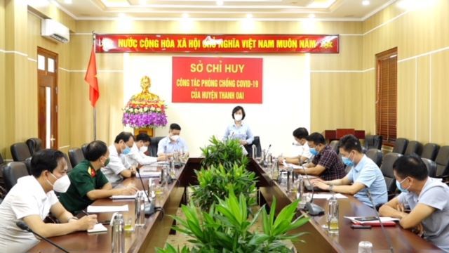 Trưởng ban Tuyên giáo Thành ủy Bùi Huyền Mai: Thanh Oai cần quyết liệt hơn nữa giữ vững thành quả phòng, chống dịch Covid-19 - Ảnh 4