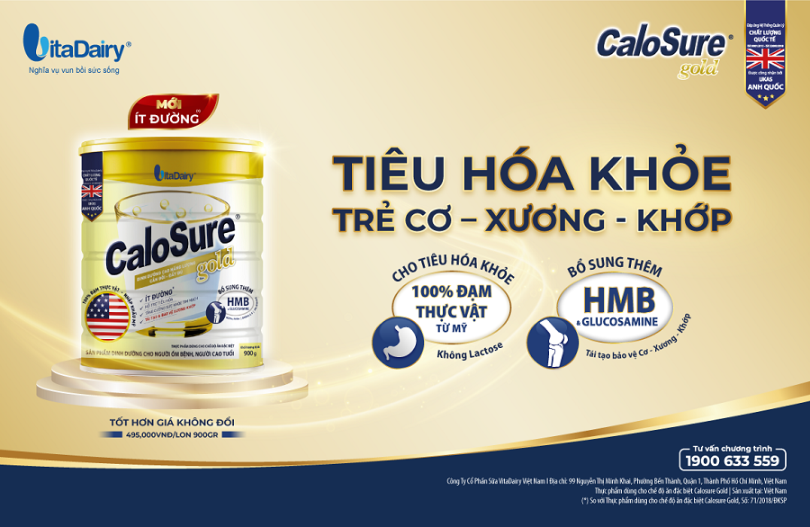 CaloSure Gold mới cải tiến ít đường, tốt cho cơ xương khớp - Ảnh 1