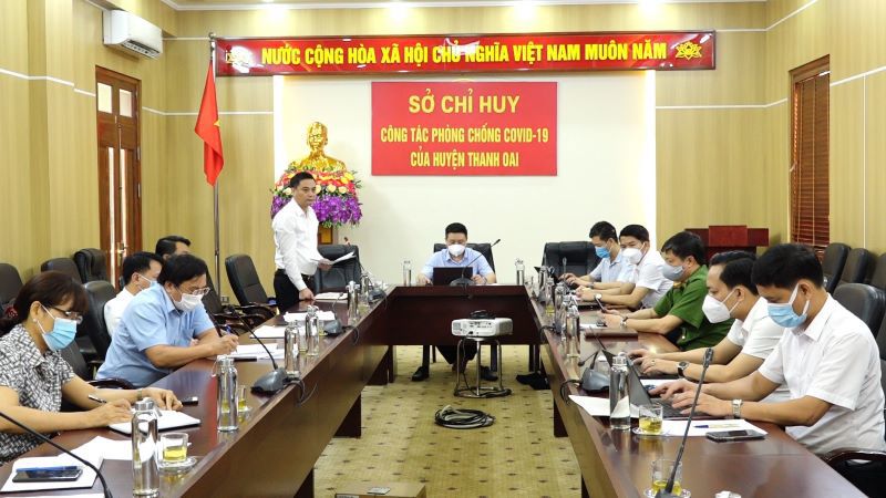 Huyện Thanh Oai: Kịp thời gỡ khó trong công tác phòng, chống dịch Covid-19 - Ảnh 1