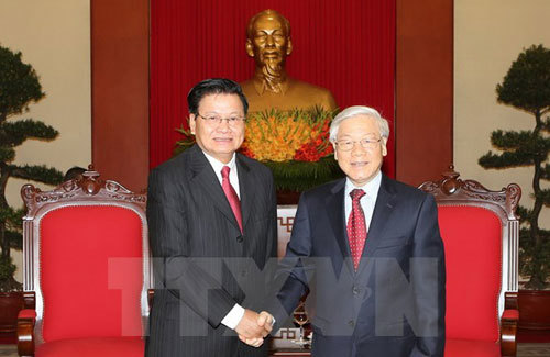 Tổng Bí thư Nguyễn Phú Trọng tiếp Thủ tướng Lào Thongloun Sisoulith - Ảnh 1