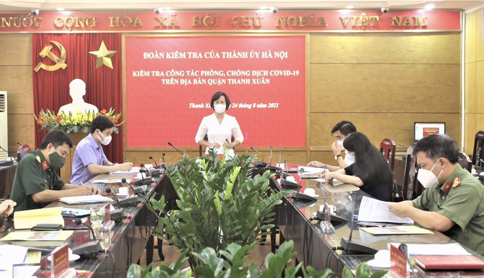 Trưởng ban Tuyên giáo Thành ủy Bùi Huyền Mai: Quận Thanh Xuân tiếp tục rà soát, không bỏ sót đối tượng cần hỗ trợ - Ảnh 3