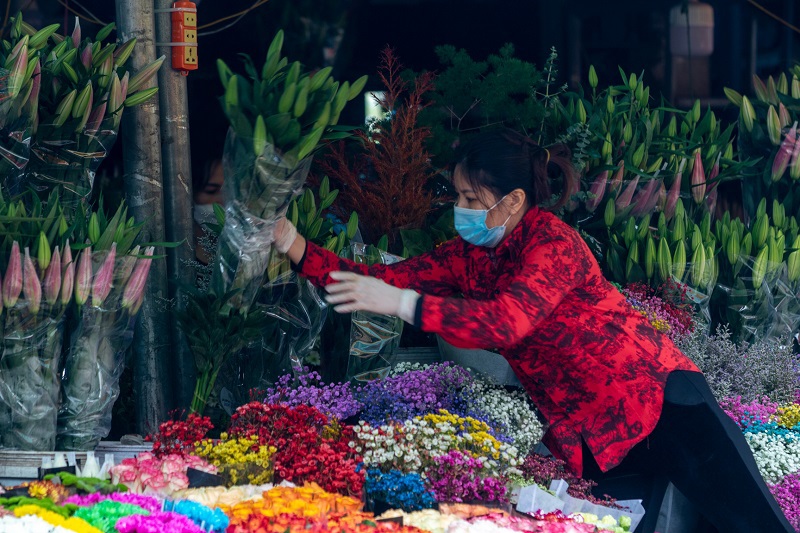 [Ảnh] Hà Nội: Giá hoa tăng cao, tiệm bán hoa vắng vẻ trước ngày Nhà giáo Việt Nam 20/11 - Ảnh 3