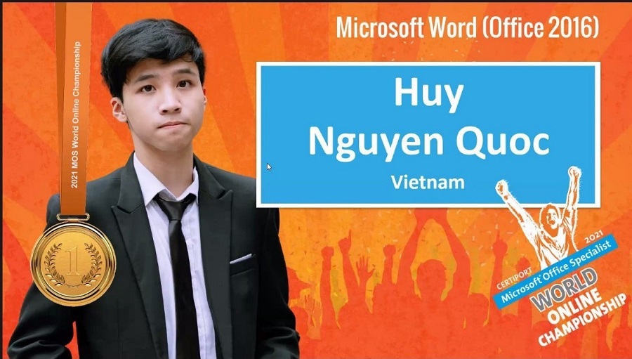Nguyễn Quốc Huy xuất sắc giành giải Vô địch Tin học văn phòng Thế giới - Ảnh 2