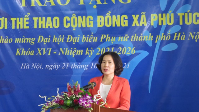Hội Liên hiệp Phụ nữ TP Hà Nội khánh thành sân chơi cộng đồng tại xã Phú Túc - Ảnh 1