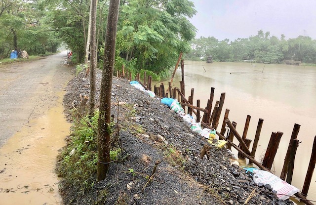 Hà Nội: Đóng hơn 200 cọc tre khắc phục sự cố đê sông Bùi tại huyện Chương Mỹ - Ảnh 2