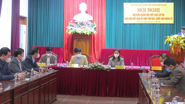 Cử tri 4 huyện phía Nam TP Hà Nội kiến nghị Quốc hội quan tâm đến lĩnh vực giao thông - Ảnh 1