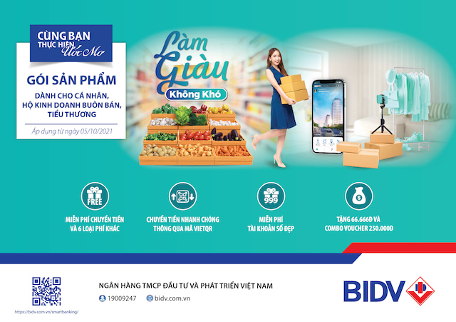 BIDV ra mắt gói sản phẩm cho khách hàng hộ kinh doanh, tiểu thương - Ảnh 1