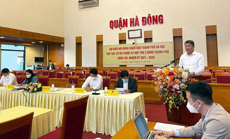 Tổ đại biểu số 10 HĐND TP Hà Nội khóa XVI tiếp xúc cử tri quận Hà Đông - Ảnh 1