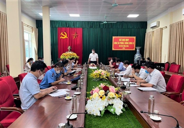 Phó Chủ tịch UBND TP Hà Nội Nguyễn Mạnh Quyền kiểm tra công tác phòng, chống dịch tại huyện Ứng Hòa - Ảnh 1