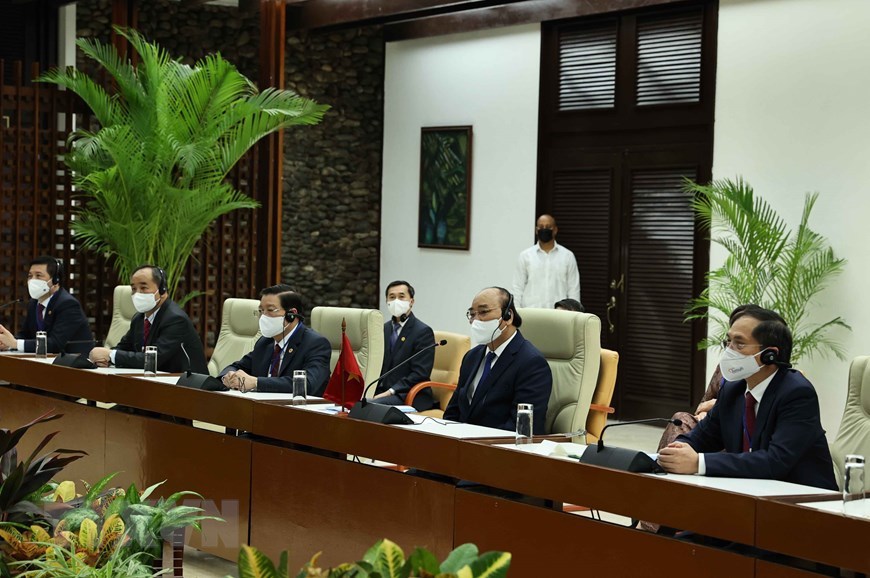 Chủ tịch nước Nguyễn Xuân Phúc hội kiến Thủ tướng CH Cuba - Ảnh 4
