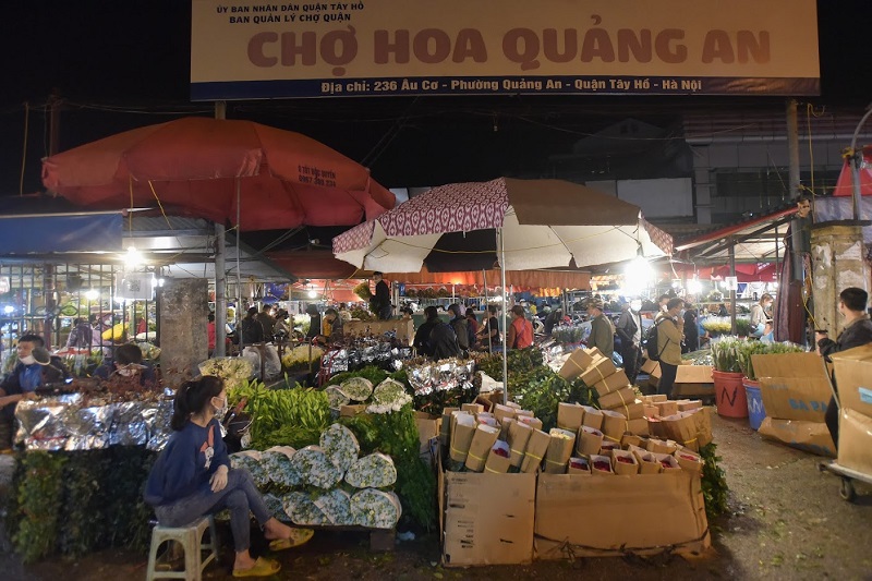 Chợ hoa lớn nhất Hà Nội nhộn nhịp trước ngày 20/10 - Ảnh 1
