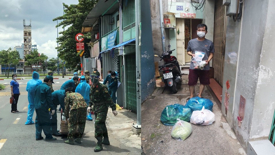 [Ảnh] Quân đội trao quà cho hộ khó khăn, chính quyền đi chợ thay dân ở TP Hồ Chí Minh - Ảnh 9