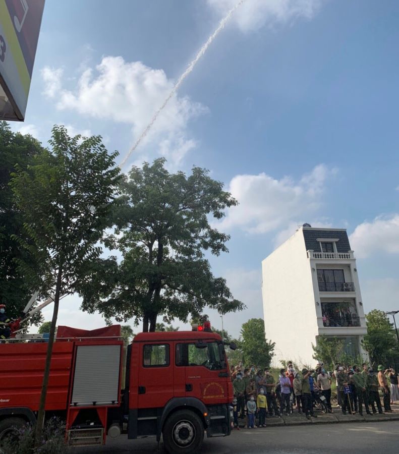 Cháy giả định tại Khu đô thị Thanh Hà, lực lượng chức năng ứng cứu kịp thời - Ảnh 5