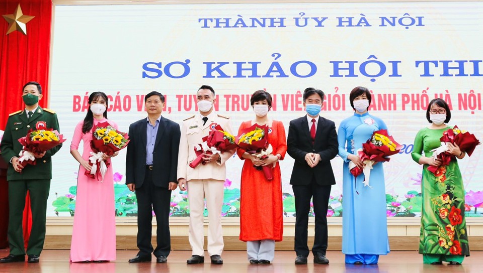 Hà Nội: Sơ khảo Hội thi Báo cáo viên, tuyên truyền viên giỏi cấp TP cụm 4 - Ảnh 1