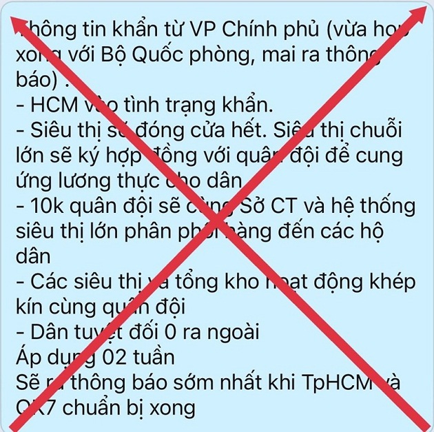 “TP Hồ Chí Minh vào tình trạng khẩn” là thông tin bịa đặt - Ảnh 1